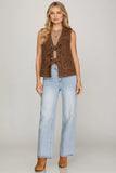 Leopard Washed Vest