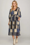Indigo Patch Dress