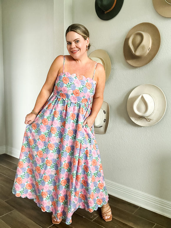 Spring Fling Scalloped Dress