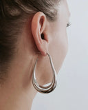 Oversized Teardrop Hoop Earrings