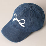 Bow Denim Hat