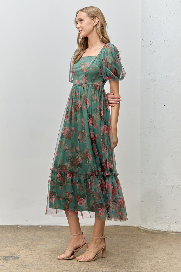 Evergreen Blooms Dress