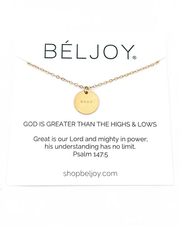 God is Greater Coin Necklace