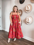Autumn Meadows Scalloped Dress