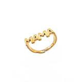 Mama Adjustable Gold Plated Ring