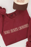 MAKE HEAVEN CROWDED Embroidered  Sweatshirt