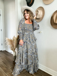 Gray Harvest Maxi Dress