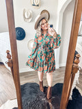 Green With Envy Floral Dress