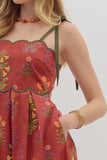 Autumn Meadows Scalloped Dress