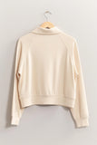 Half Zip Zoey Sweatshirt Cream