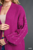 Berry + Pearls Cardigan