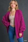 Berry + Pearls Cardigan