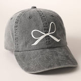 Bow Embroidered Hat