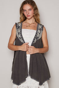 Boheme Pearl Vest Charcoal Blue