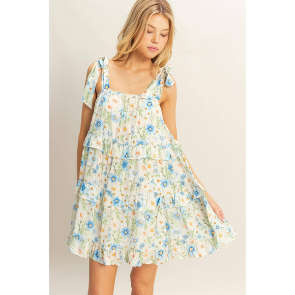 Layla Floral Tie Strap Dress