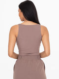 Taupe Square Neck Tank