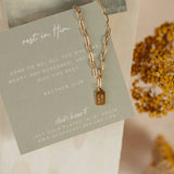 Rest in Him Mini Tag Necklace
