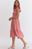 Pink Mia Midi Dress