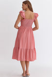 Pink Mia Midi Dress