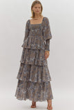 Gray Harvest Maxi Dress