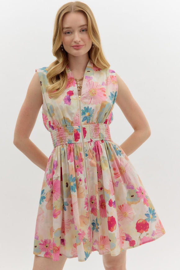 Soft + Sweet Floral All The Way Up Dress
