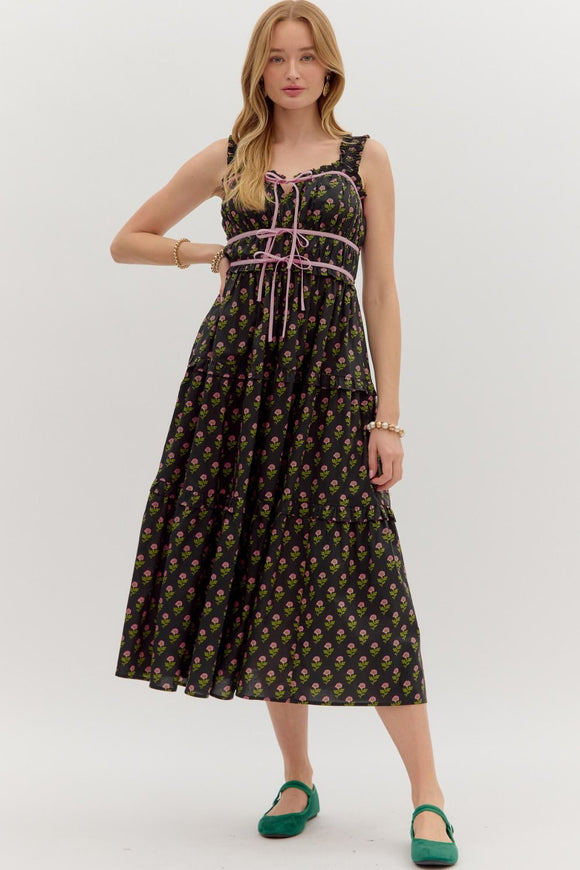 Black Darling Floral Dress