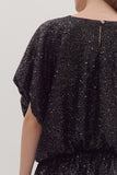 Midnight Sequin Bubble Top