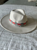 White Boho Shells Band Hat