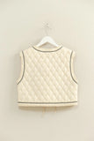 The Hazel Vest - Cream + Black