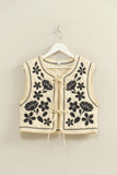 The Hazel Vest - Cream + Black
