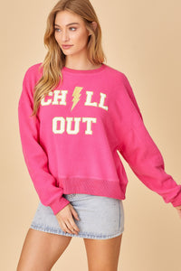 Chill Fleece Sweatshirt in Pink