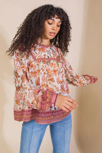 Boho Floral Haddie top