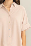 Sand Button Up Top
