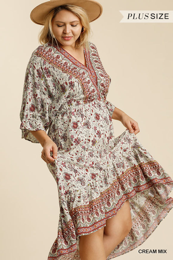 Paisley Hi Low Dress - Extended Sizes