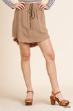 Latte Linen Skirt