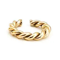 Twisted Gold Cuff Earring