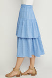 Sky Blue Midi Skirt