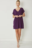 Favorite V-Neck Knit Dress Violet