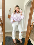Oversized Lavender Button Up