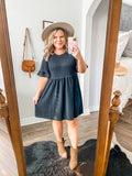 Little Black Cable Knit Dress