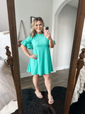 Teal Tee Dress